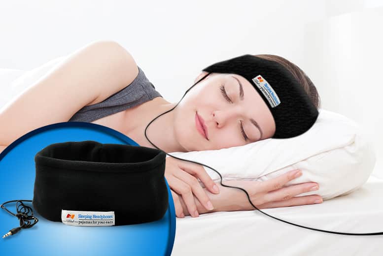 SLeeping with a sleeping headband headphone